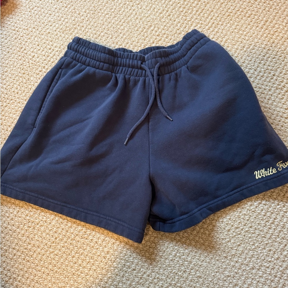 white fox sweat shorts